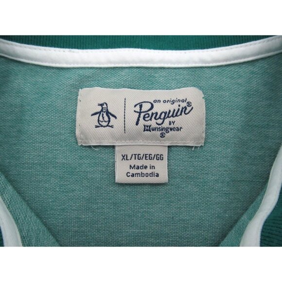 Lot of 2 Penguin by MunsingWear Men’s Polo Shirts XL Green Red Short Sleeve Y2K - Picture 8 of 16